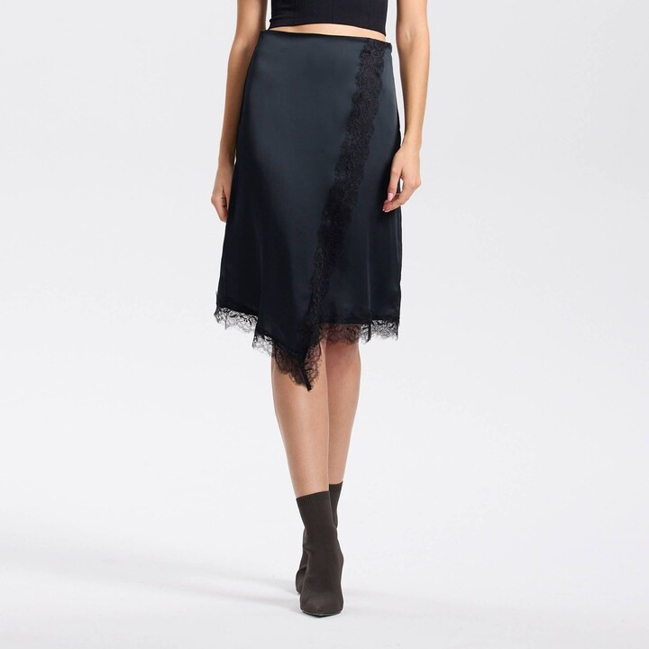 A New Day Women's Split Lace Trim A-Line Skirt | Target