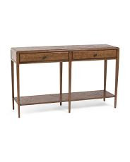 56.5x16x34 Nova Oak Two Frieze Drawers Console Table | TJ Maxx