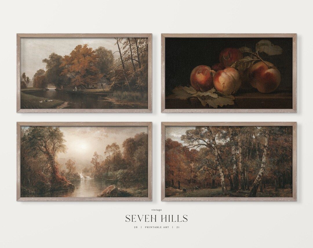 Autumn Frame TV Set, Samsung Fall Vintage Landscape Art, Digital Download | #TVS12 | Etsy (US)