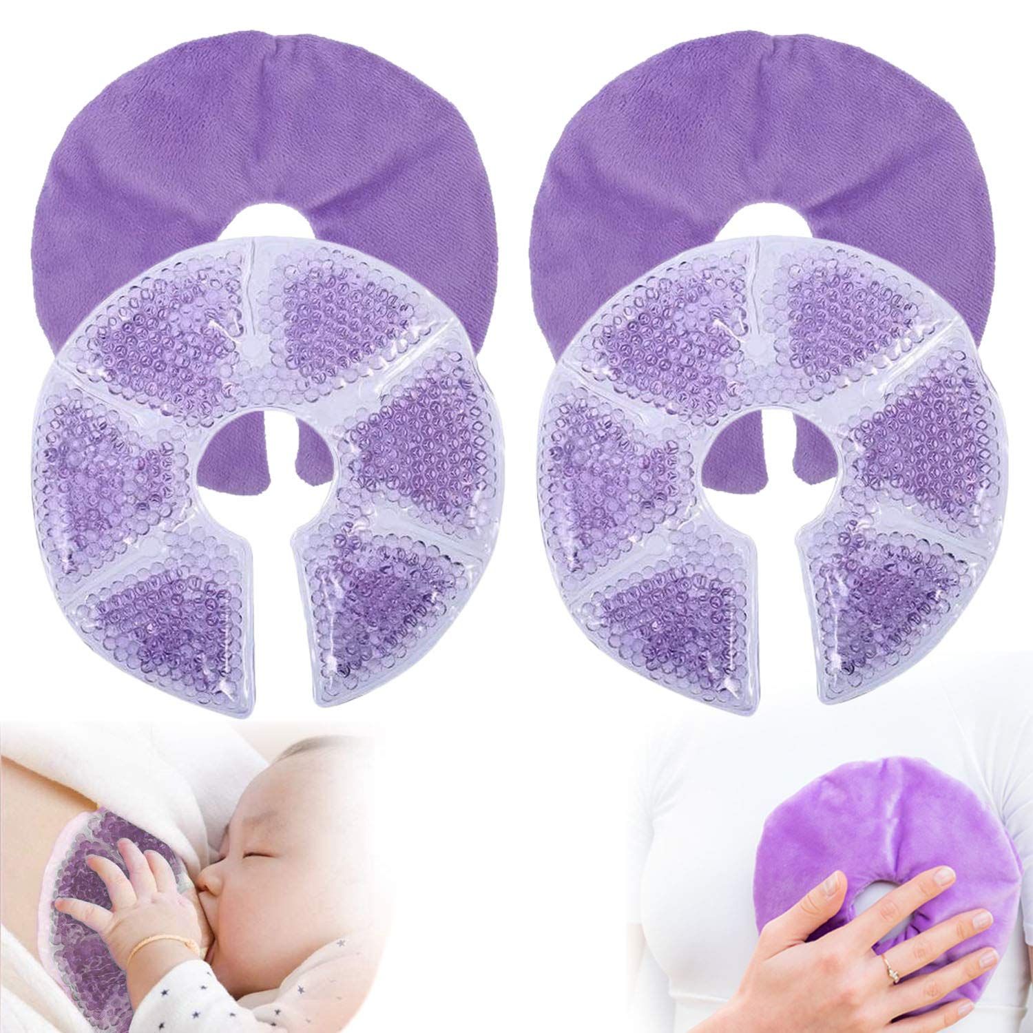 QETRABONE Breast Therapy Pads, Hot Cold Breastfeeding Gel Pads, Breastfeeding Essentials and Post... | Amazon (US)