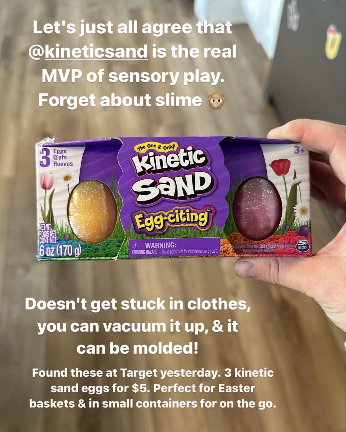 3 for $5 Kinetic Sand eggs are a useful gift for an Easter basket & perfect to take on the go as they come in all containers! 

#LTKkids #LTKfamily #LTKSeasonal