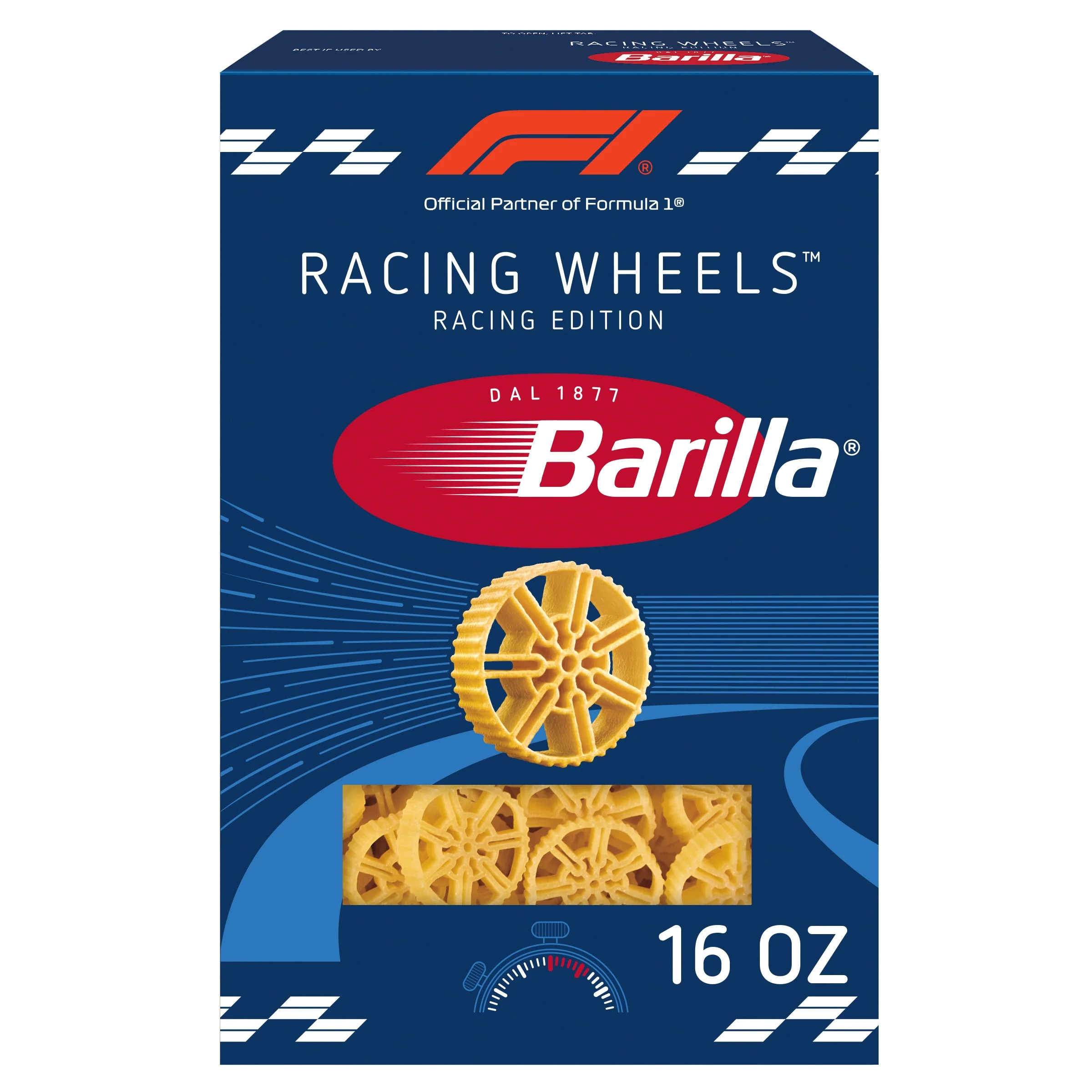 Barilla Racing Wheels Pasta, 16 oz. Box, Racing Edition Non-GMO Pasta | Walmart (US)