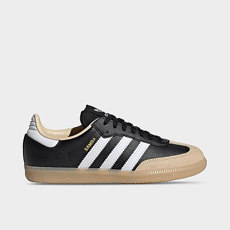 adidas Big Kids Originals Samba OG Casual Shoes in Black/White/Gum Size: 5.5 | Finish Line (US)