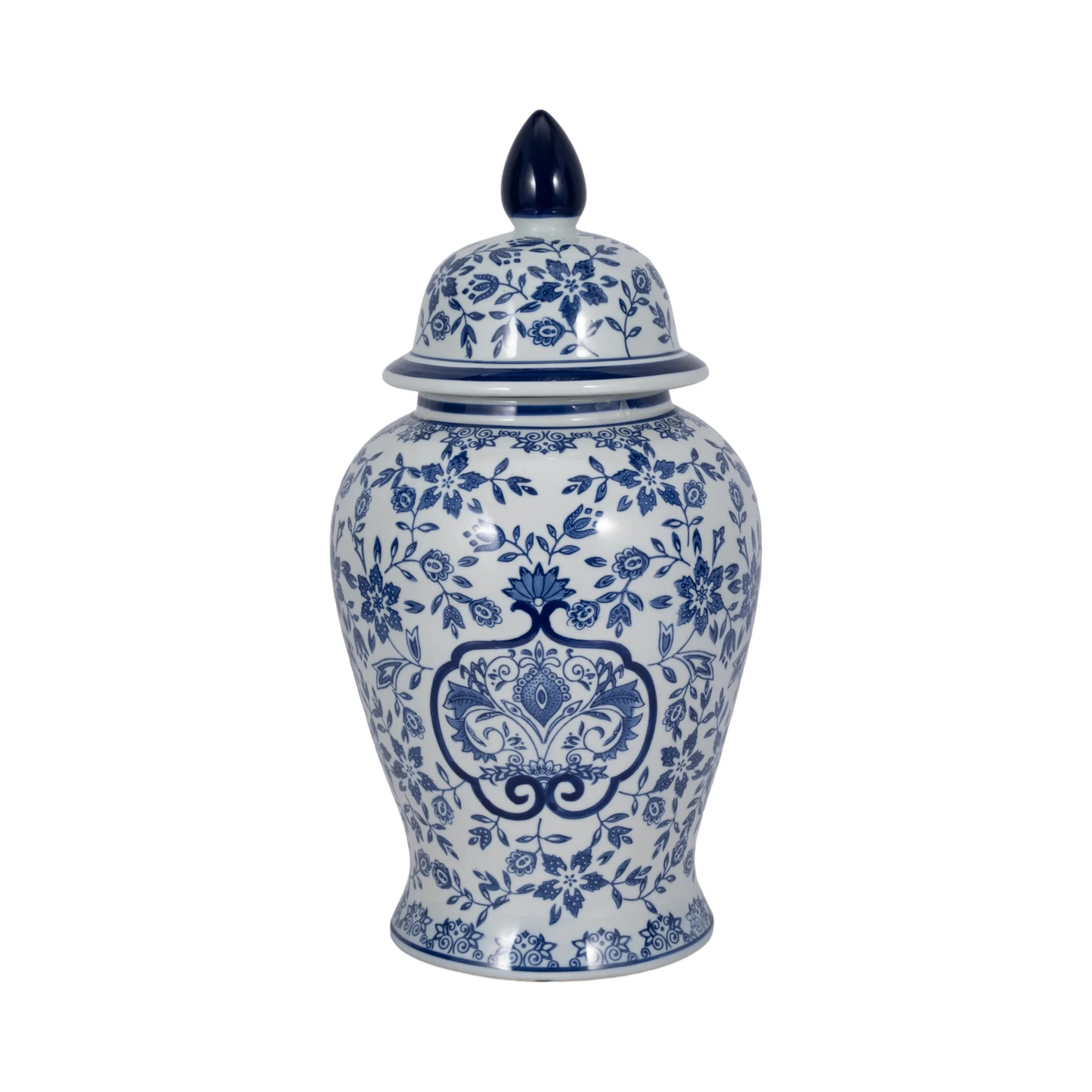 Sagebrook Home Ceramic Temple Jar – Enhance Your Space with Elegant Chinoiserie Charm, Home Dec... | Walmart (US)