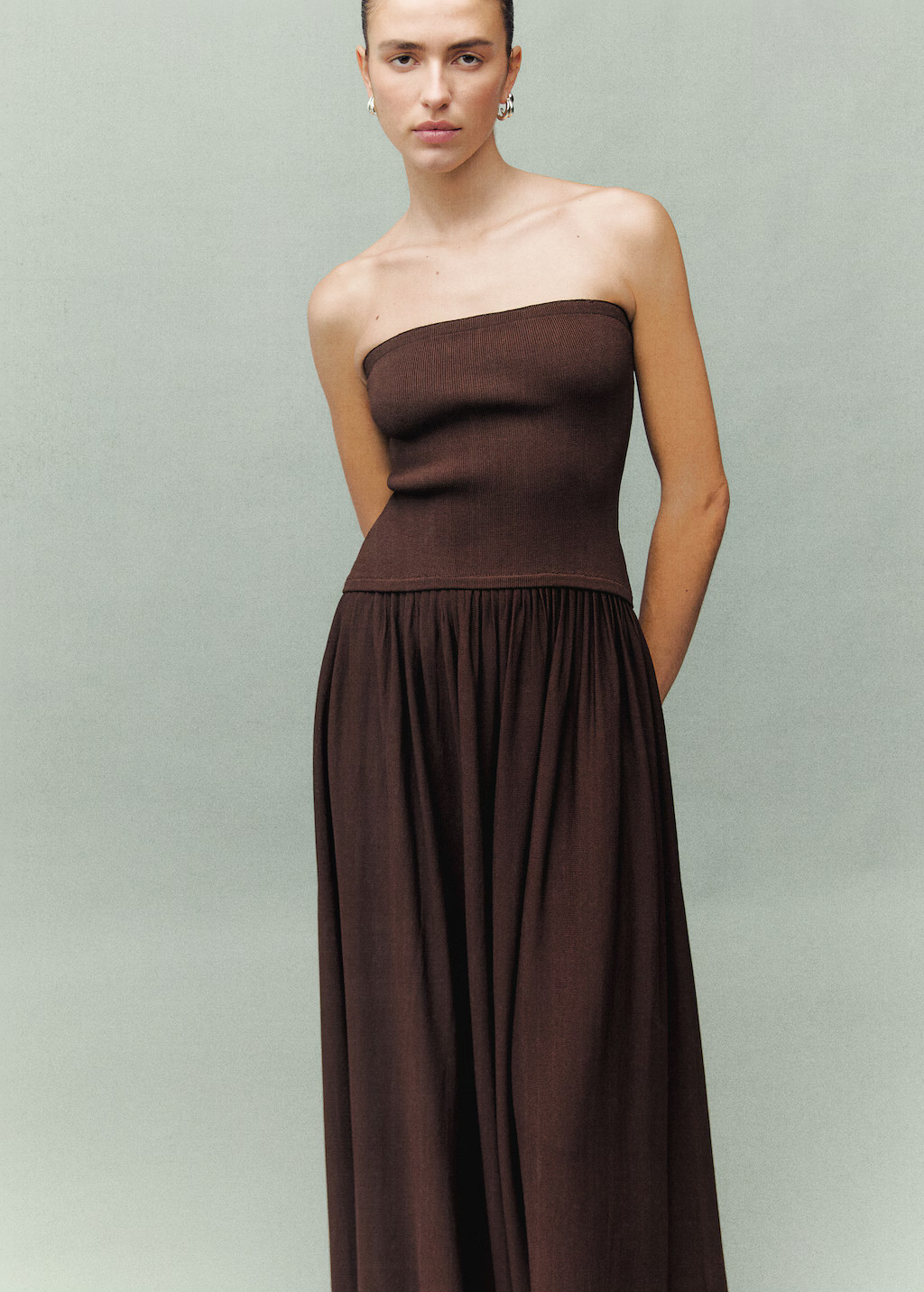Combined strapless dress | Mango (US/MX/AU)