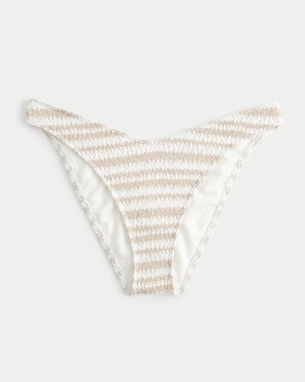 Crochet-Style High-Leg Cheeky Bikini Bottom | Hollister (US)