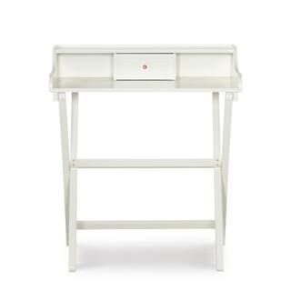 Linon Home Decor 30 in. Rectangular White 1-Drawer Folding Writing Desk THD01820 - The Home Depot | The Home Depot