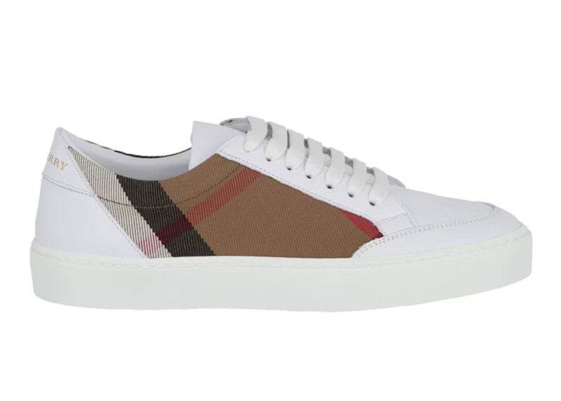 Burberry House Check LowTop Sneaker (Women's) Sneakers in White/Brown | StockX