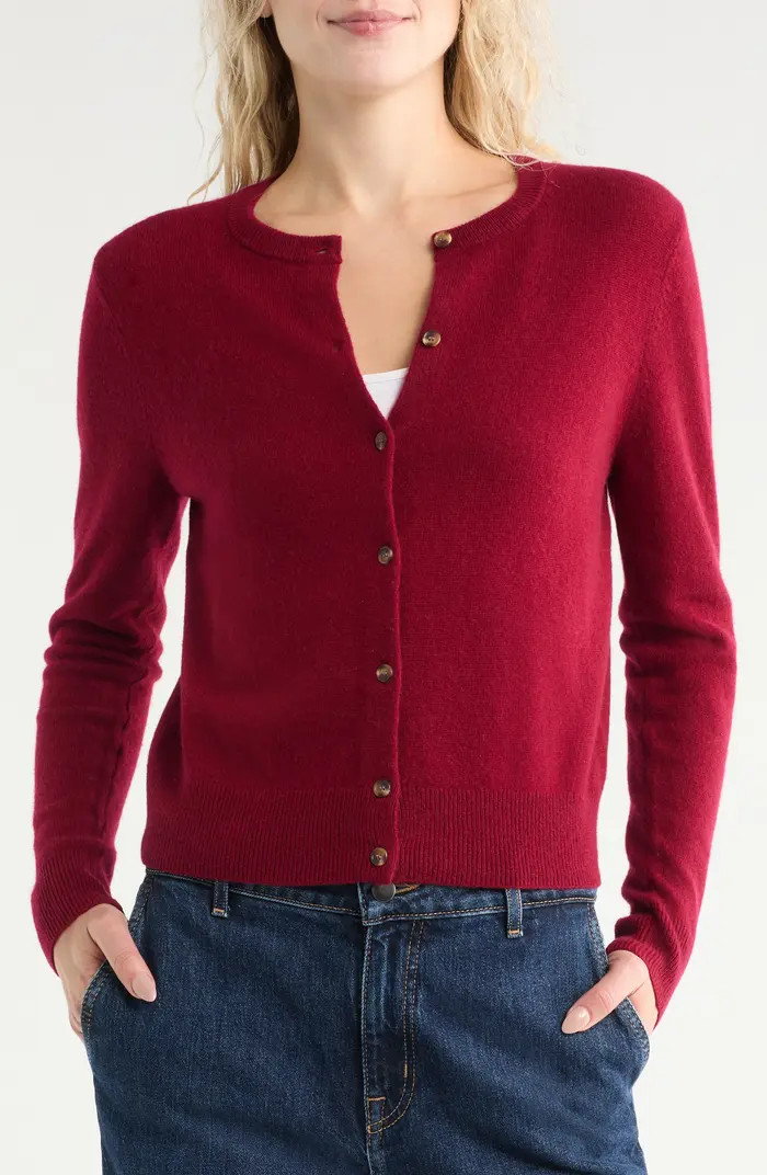 Crewneck Cashmere Cardigan | Nordstrom Rack