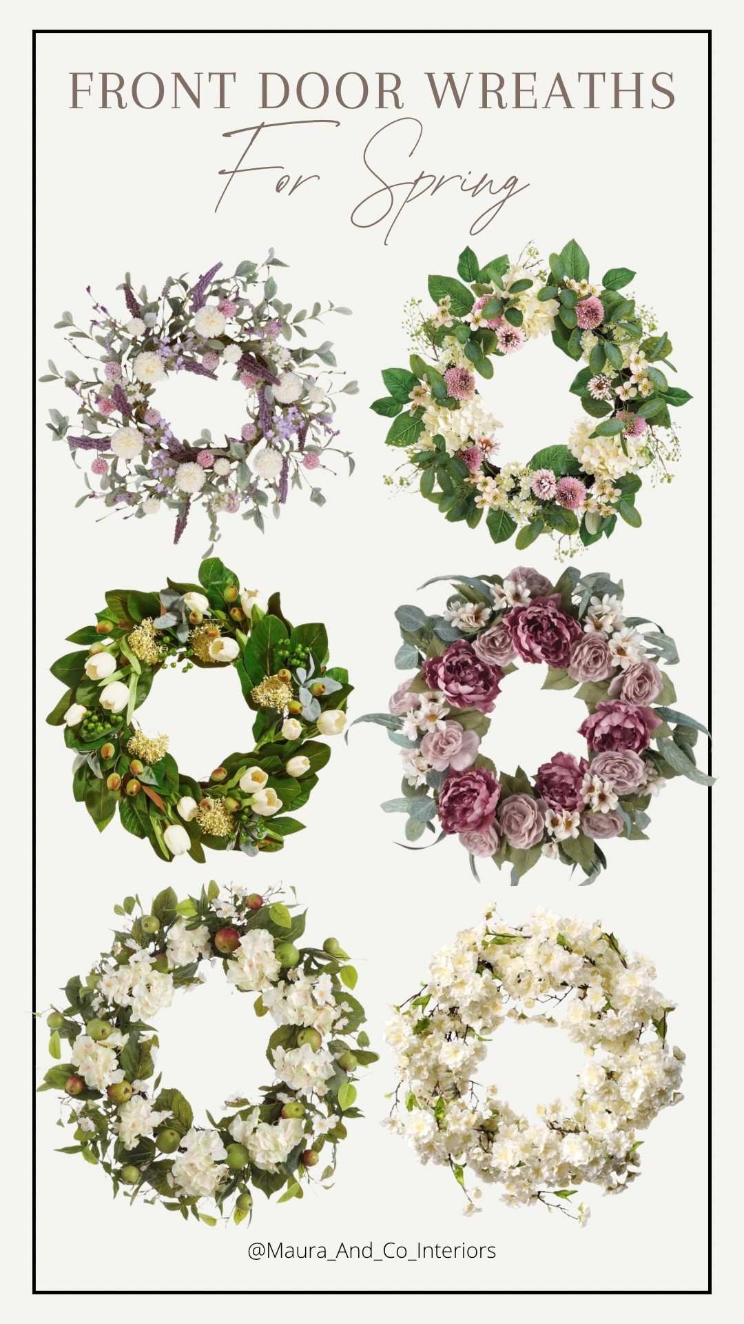 Front door wreaths for spring