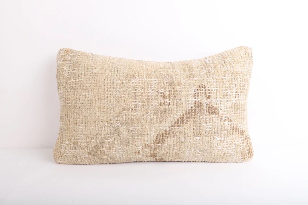 Turkish Kilim Pillow, 12x20 Bohemian Kilim Pillow, Throw Pillow, Couch Accent Pillow, Home Decor,... | Etsy (US)