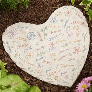Blooming Heart Personalized Garden Stone | Things Remembered