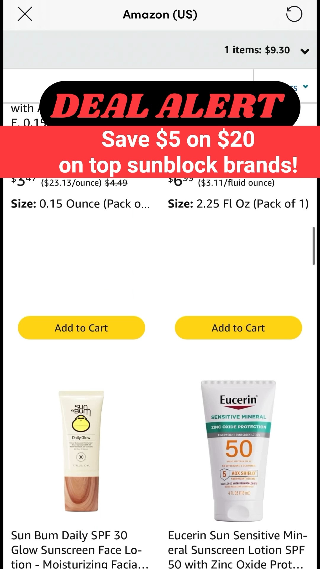 Stock up on top sunblock brands including two of our favorites: Sun Bum and Blue Lizard!

Choose from reef-safe, Hawaii 104 Act Compliant, skin, baby formulas, TSA, travel, approved, carry-on sizes, and more!

Plus, fake your bake with savings on self-tanners! 

Don’t miss as amazing opportunity to stock up and save on sun protection right now!



#LTKSaleAlert #LTKTravel #LTKSeasonal