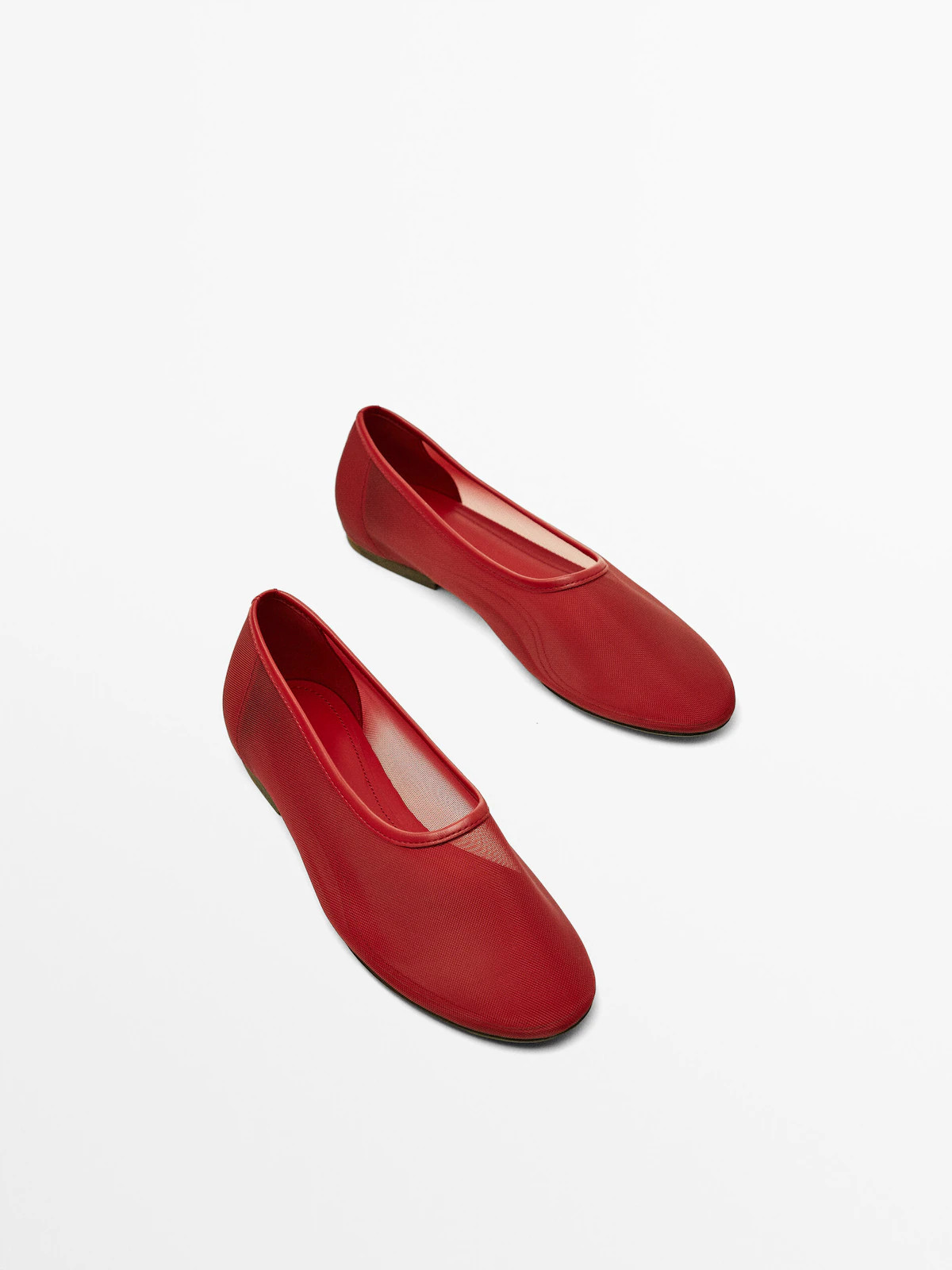 Mesh ballet flats | Massimo Dutti UK