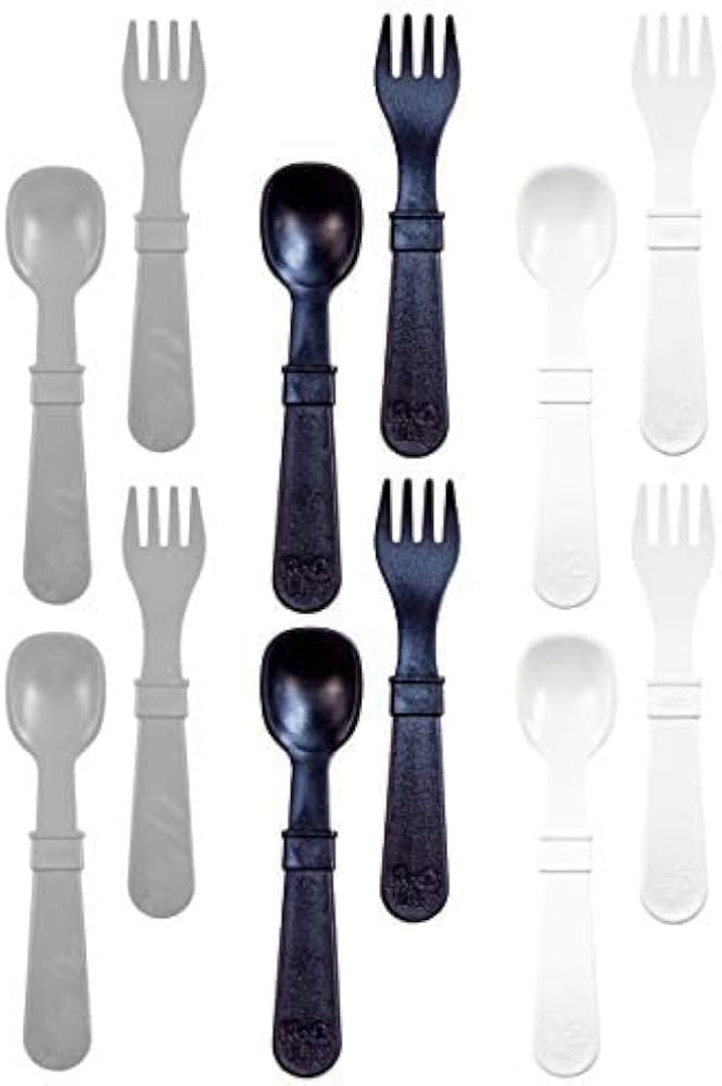 Re Play Made in USA Toddler Forks and Spoons, Pack of 12 Without Carrying Case - 6 Kids Forks wit... | Amazon (US)