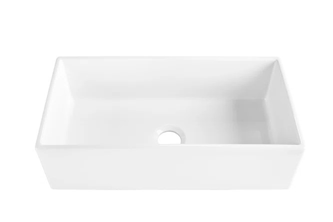 SK495-36FC-IQ Austen Crisp White Fireclay 36" Single Bowl Farmhouse Apron Kitchen Sink and Care K... | Wayfair Professional