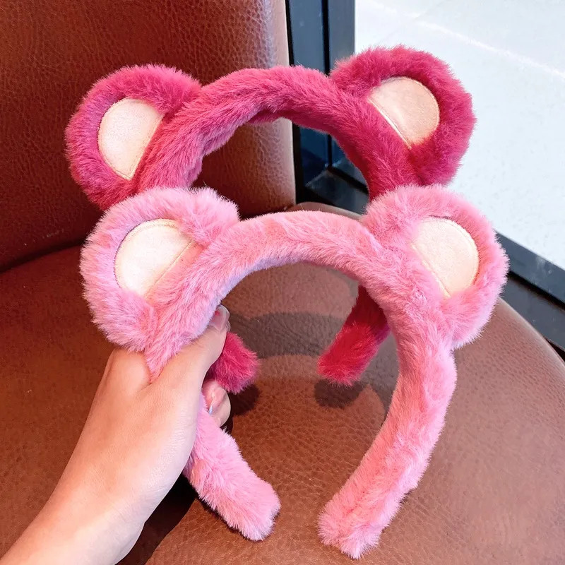 Cute Bear Ear Plush Hair Hoop Hairband Headwear Princess Hair Accessories For Women And Girls | Temu Affiliate Program