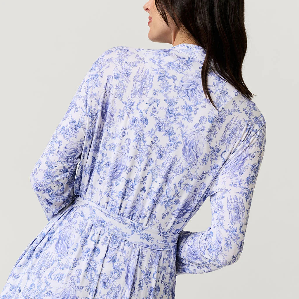 Princess Damask White Adult Luxe Robe | Briar | Posh Peanut