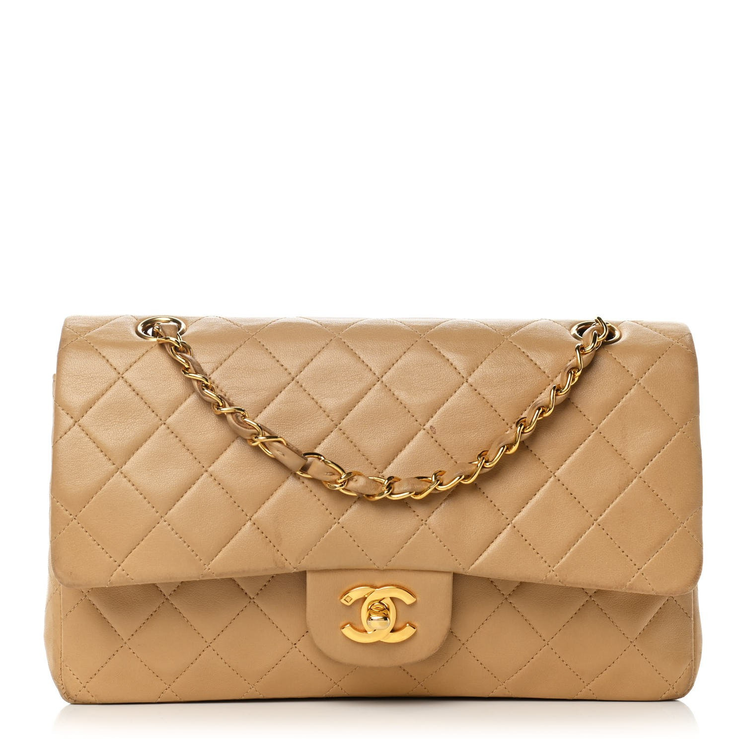 CHANEL

Lambskin Quilted Medium Double Flap Beige | Fashionphile