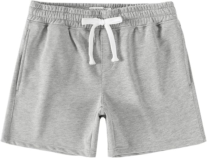 NIMENJOJA Mens 5.5" Athletic Gym Shorts Cotton Jogger Workout Lounge Jersey Zipper Pocket Sweat S... | Amazon (US)