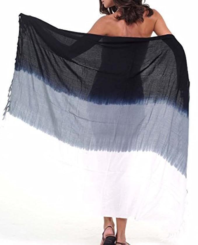 M&B USA Womens Sarong Pareo Tie Dye Cover Up Wrap Beach Swimsuit Bikini Summer | Amazon (US)