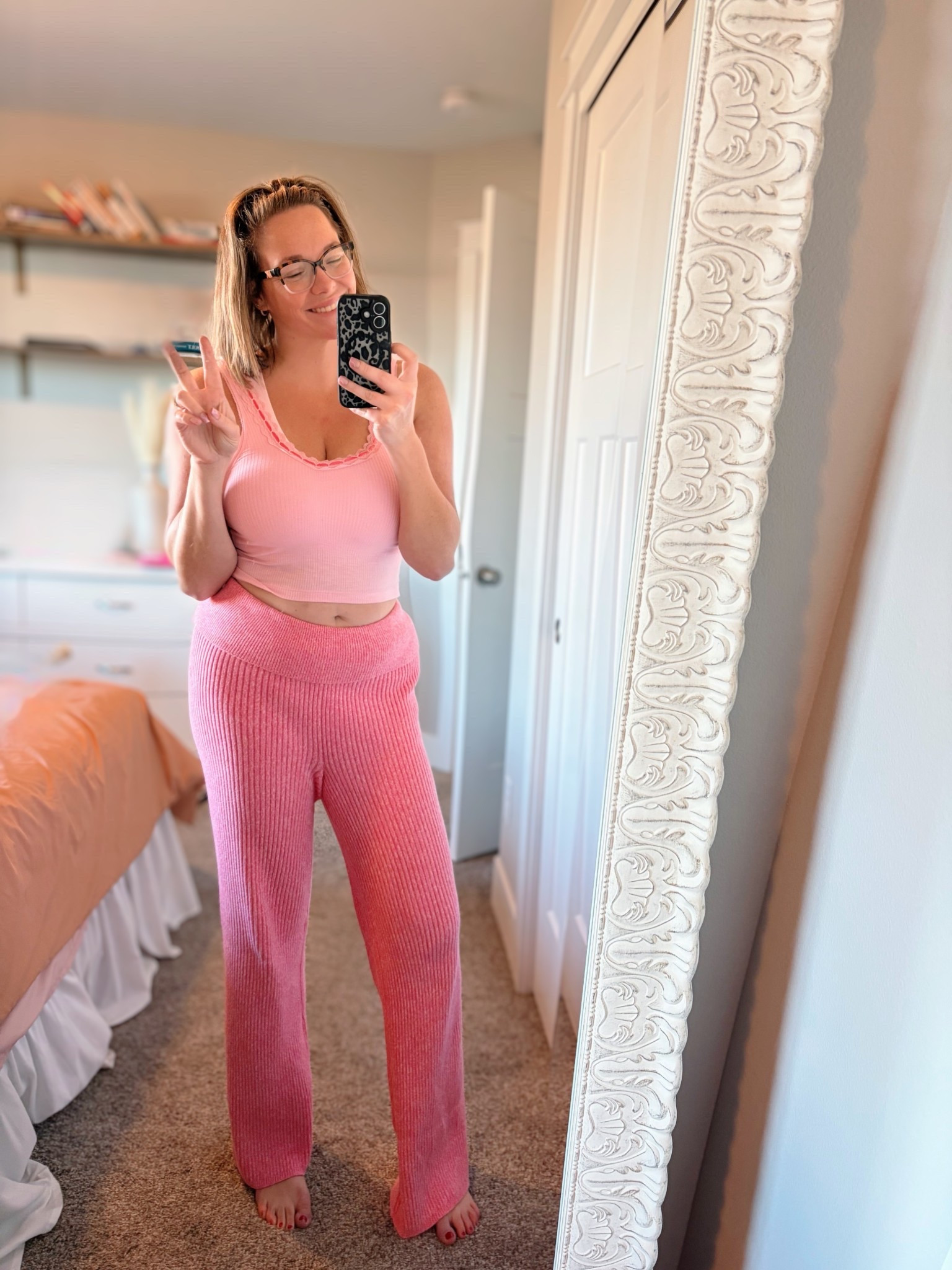 The new aerie drop is one of my favorites! This set is so cozy! I’d say the pants do run big! I could have worn a medium and the reviews said they ran long but I disagree and I wish I would have ordered a long. Team short torso and long legs here!

#LTKMidsize #LTKmomlife #LTKootd