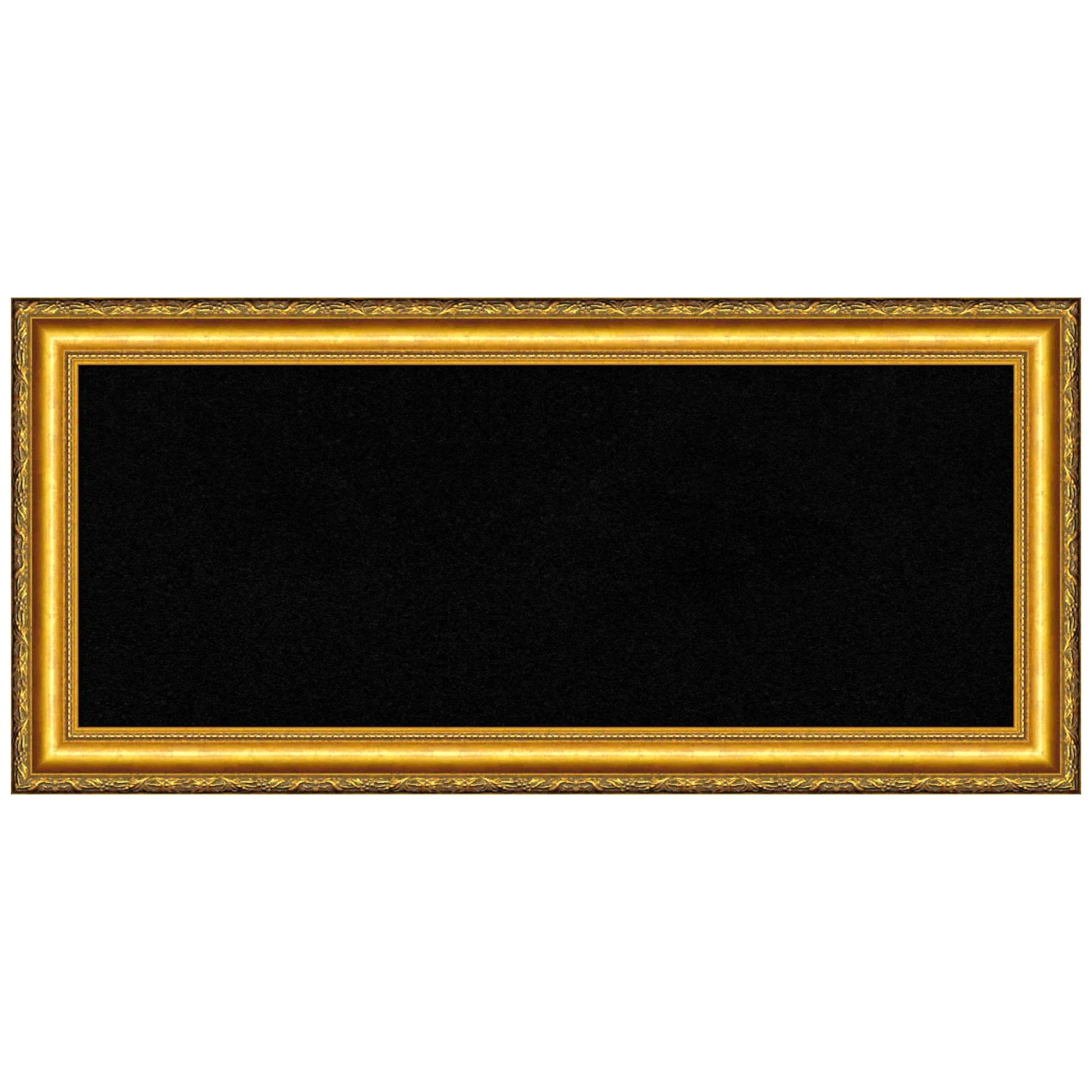 Amanti Art Black Cork Board Wood Framed Colonial Embossed Gold Bulletin Board 34 in. x 16 in. | Walmart (US)