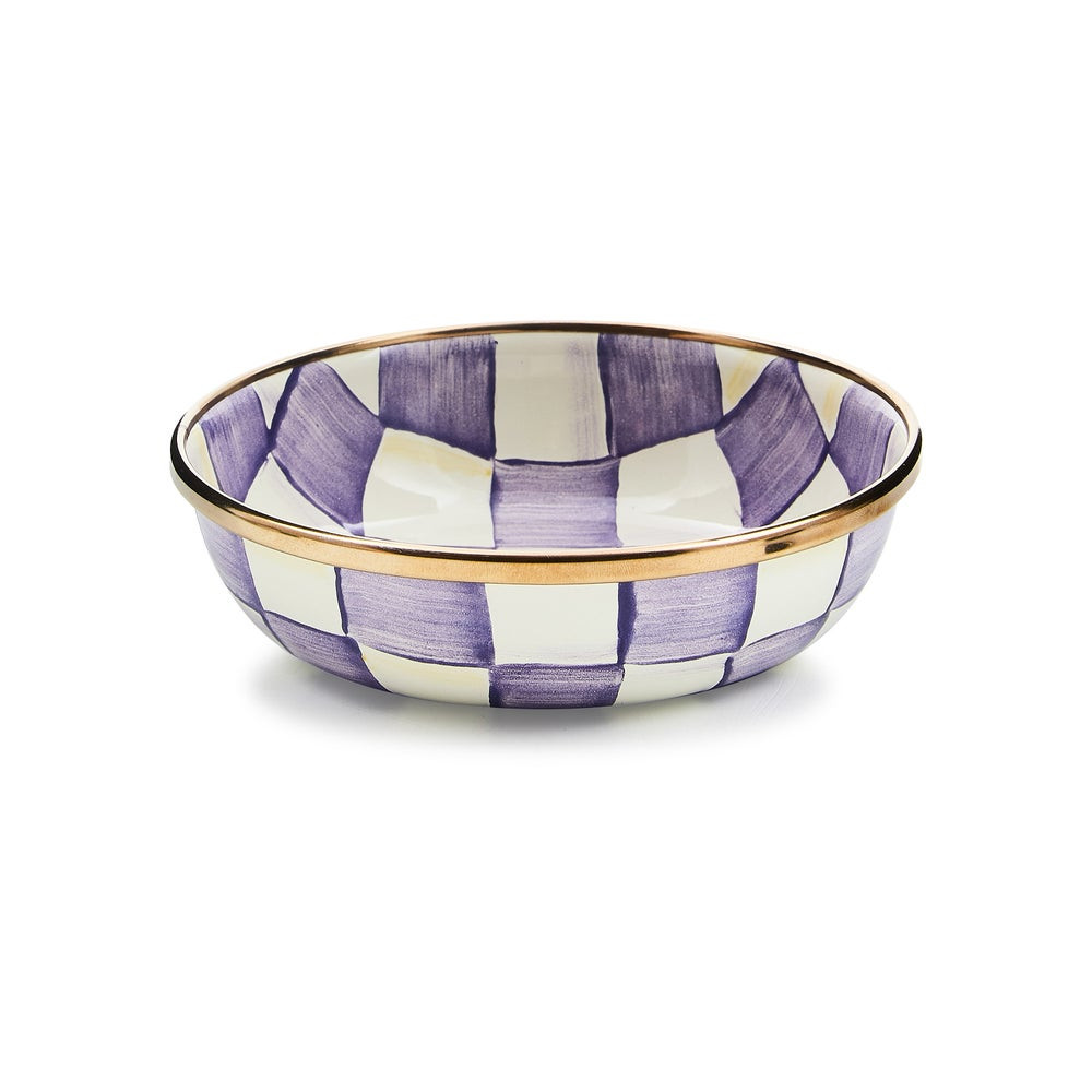 Violet Check Relish Dish | MacKenzie-Childs