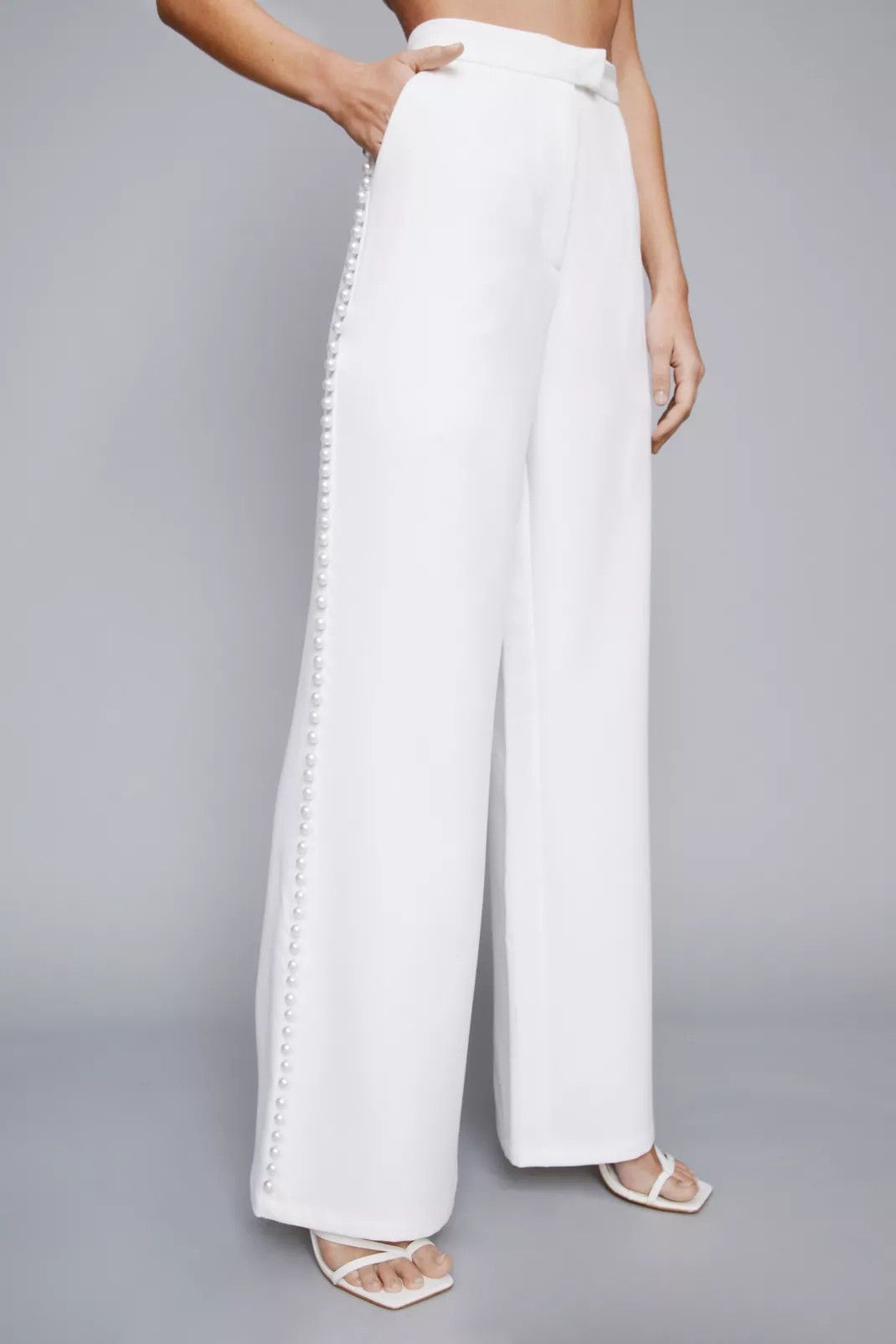 Premium Pearl Trim Tailored Pants | Nasty Gal US