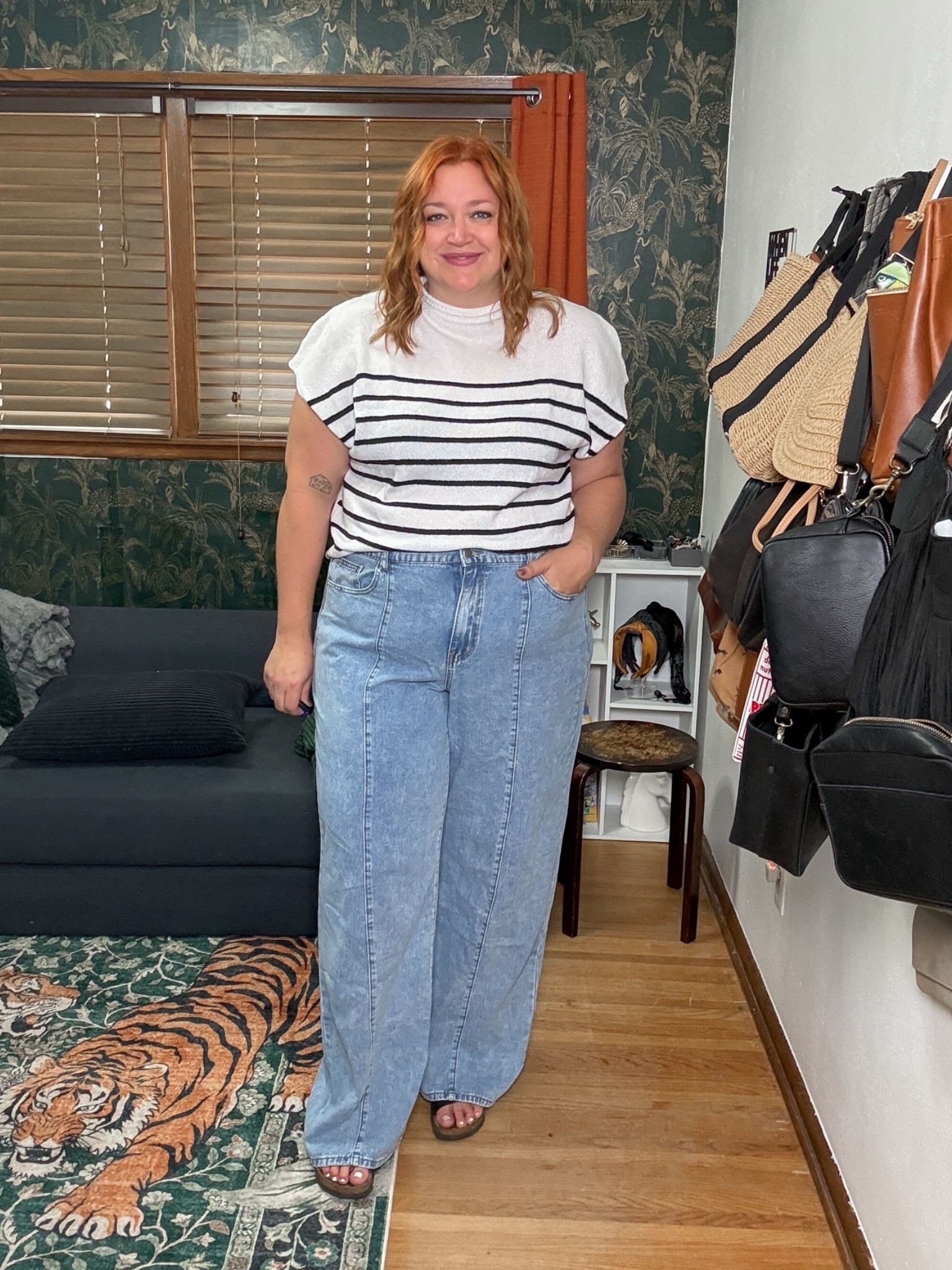 Plus size look. Wearing 3X as a US 16/18 top and 3X Tall bottom as US 18/20 5’10

#LTKPlusSize #LTKTall #LTKMidsize