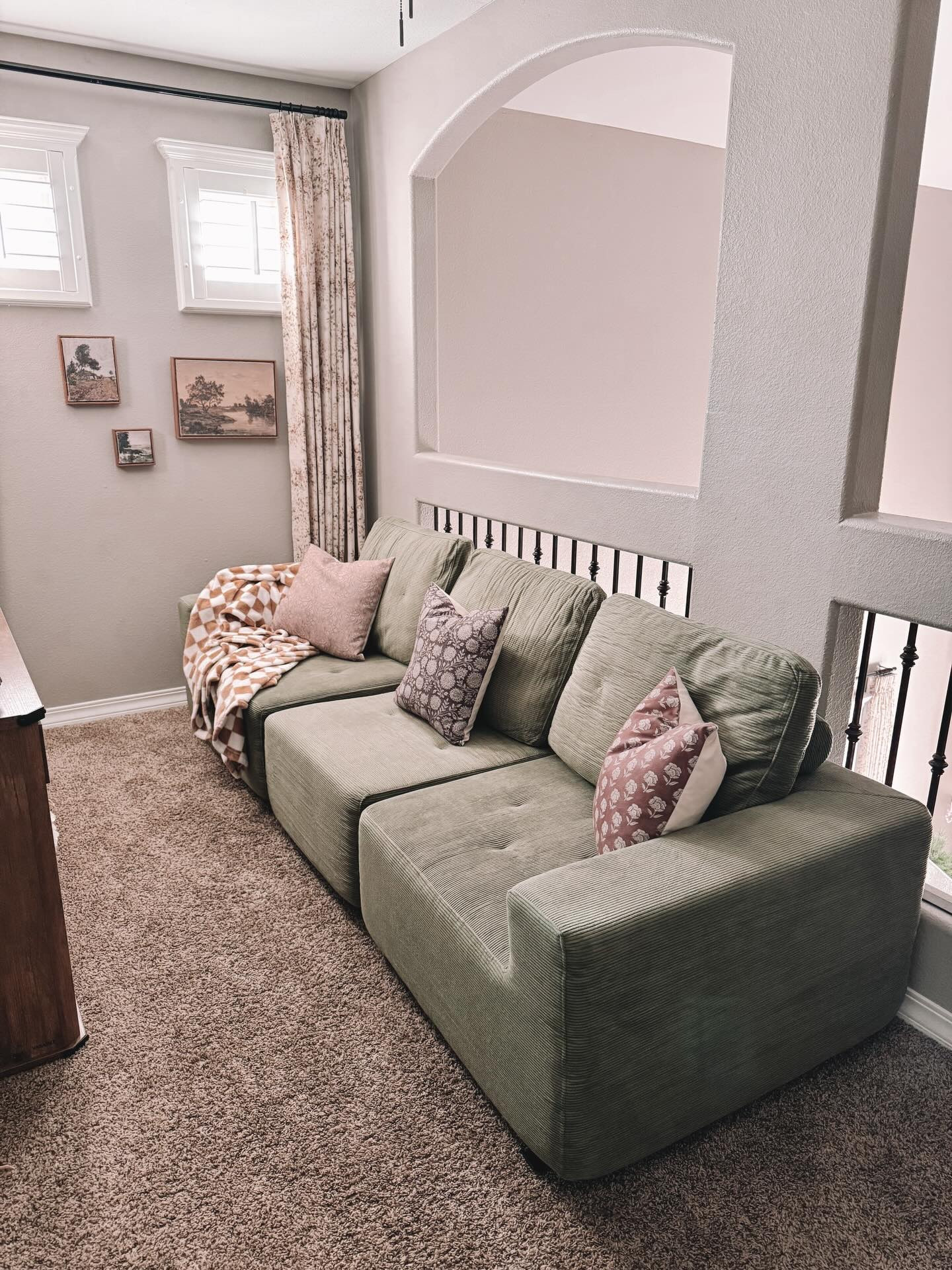 Happy December! I hope everyone enjoyed their Thanksgiving week. The girls enjoyed their time home lounging and snacking and playing the newest season of fortnight in their little space. This green @morphsofa is still loved and approved by all here!

@morphsofa combines space-saving
innovation with uncompromised
comfort. Their patented DynaPress
technology locks the foam’s cellular
structure during compression, ensuring
it rebounds to full support in 20
seconds —no sagging, no waiting. It’s durable enough for kids and pets and large enough to fit us all comfortably! 

Check out stories for a closer look at how easy set up was and for the link! 
Nordhaus411 gets you 11% off 

#morphsofa #sofa #couch