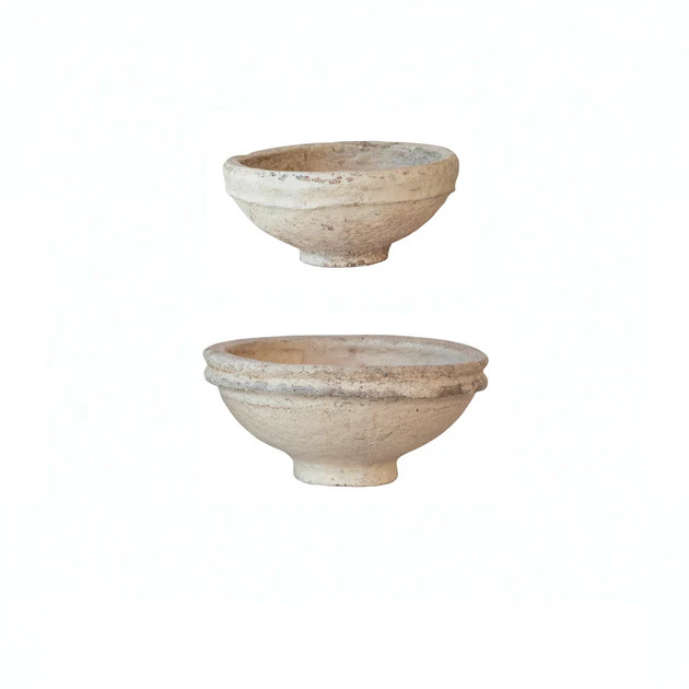 Madrid Paper Mache Bowls, Set of 2 | Pepper + Vetiver