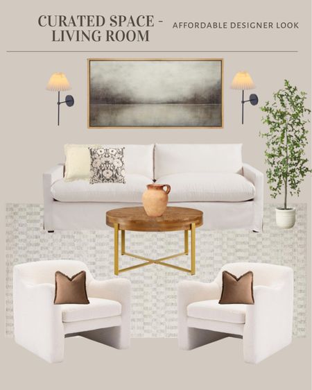 A curated living room design that looks high end, but is full of affordable items! 

#LTKFindsUnder100 #LTKHome #LTKStyleTip