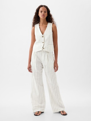 365 High Rise Linen-Cotton Trousers | Gap (US)