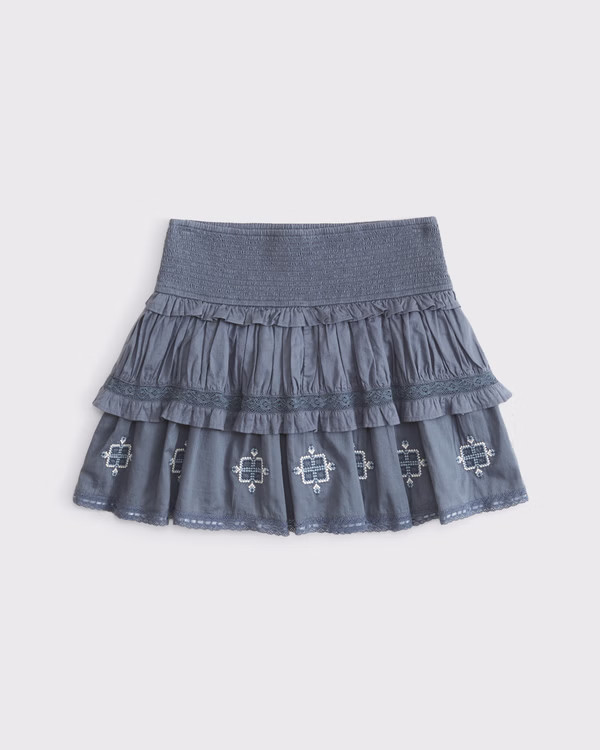 High Rise Boho Mini Skort | Abercrombie & Fitch (US)