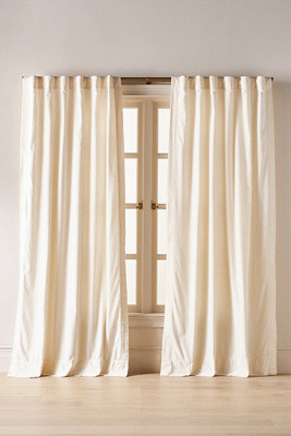 Trova Washed Velvet Curtain | Anthropologie (US)
