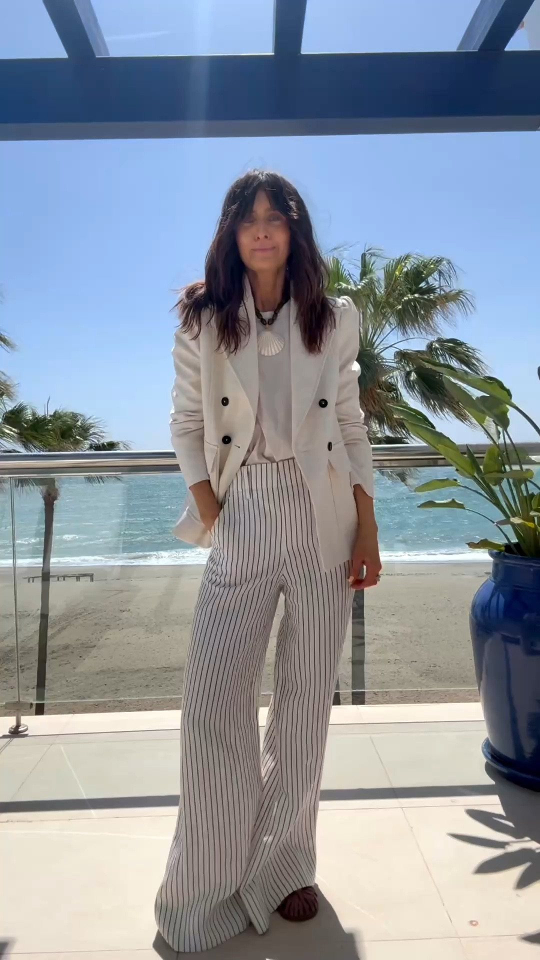 Me+em edit 
Wearing an 8 in the blazer and trousers and black dress. 
Sized down to a 6 in the jumpsuit 
It runs big 

#LTKuk #LTKtravel #LTKsummer