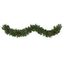 6ft. Pre-Lit Clear LED Mixed Pine & Pinecone Artificial Garland | Michaels Stores