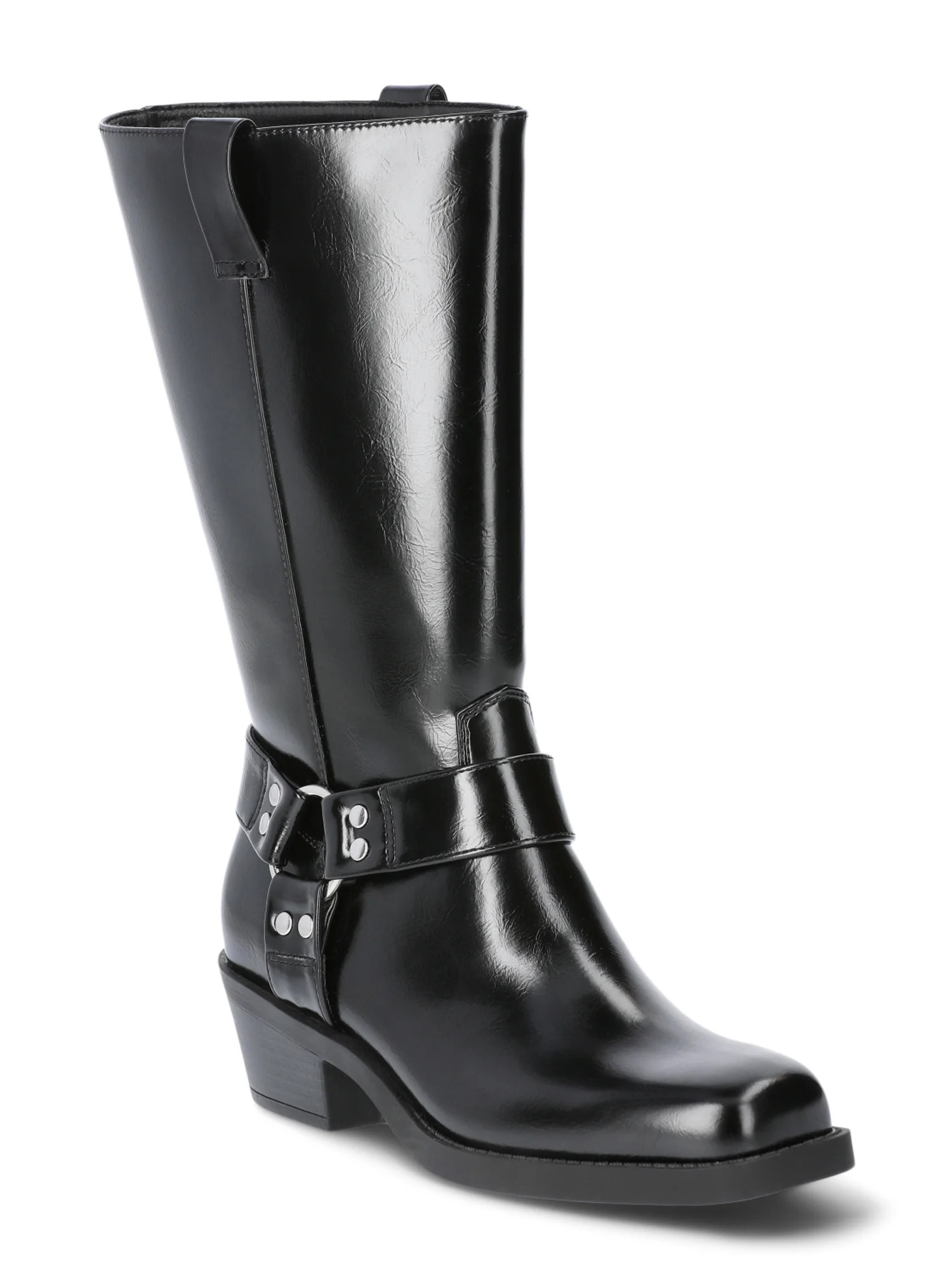 Time and Tru Women's Moto Hardware Boots, Sizes 6-11, Wide Width Available | Walmart (US)
