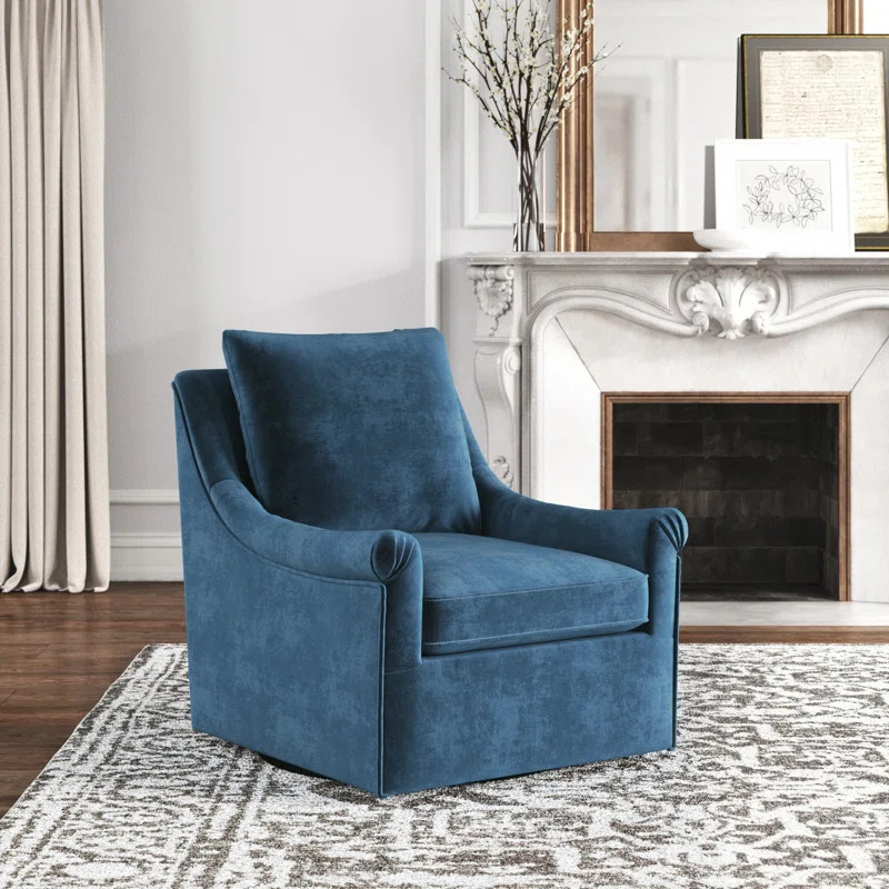 Atlanta Velvet Swivel Armchair | Wayfair North America