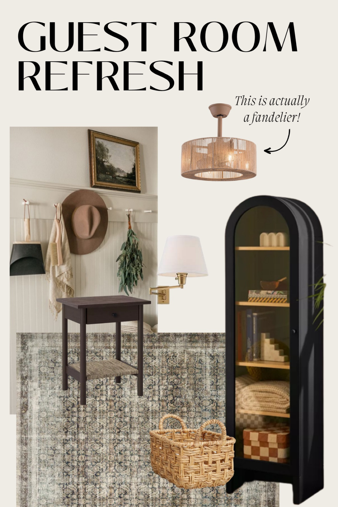 home decor bedroom refresh nightstand loloi rug curio modern traditional fandelier sconce brass texture hygge cozy beadboard whicker basket 

#LTKstyletip #LTKSale #LTKhome