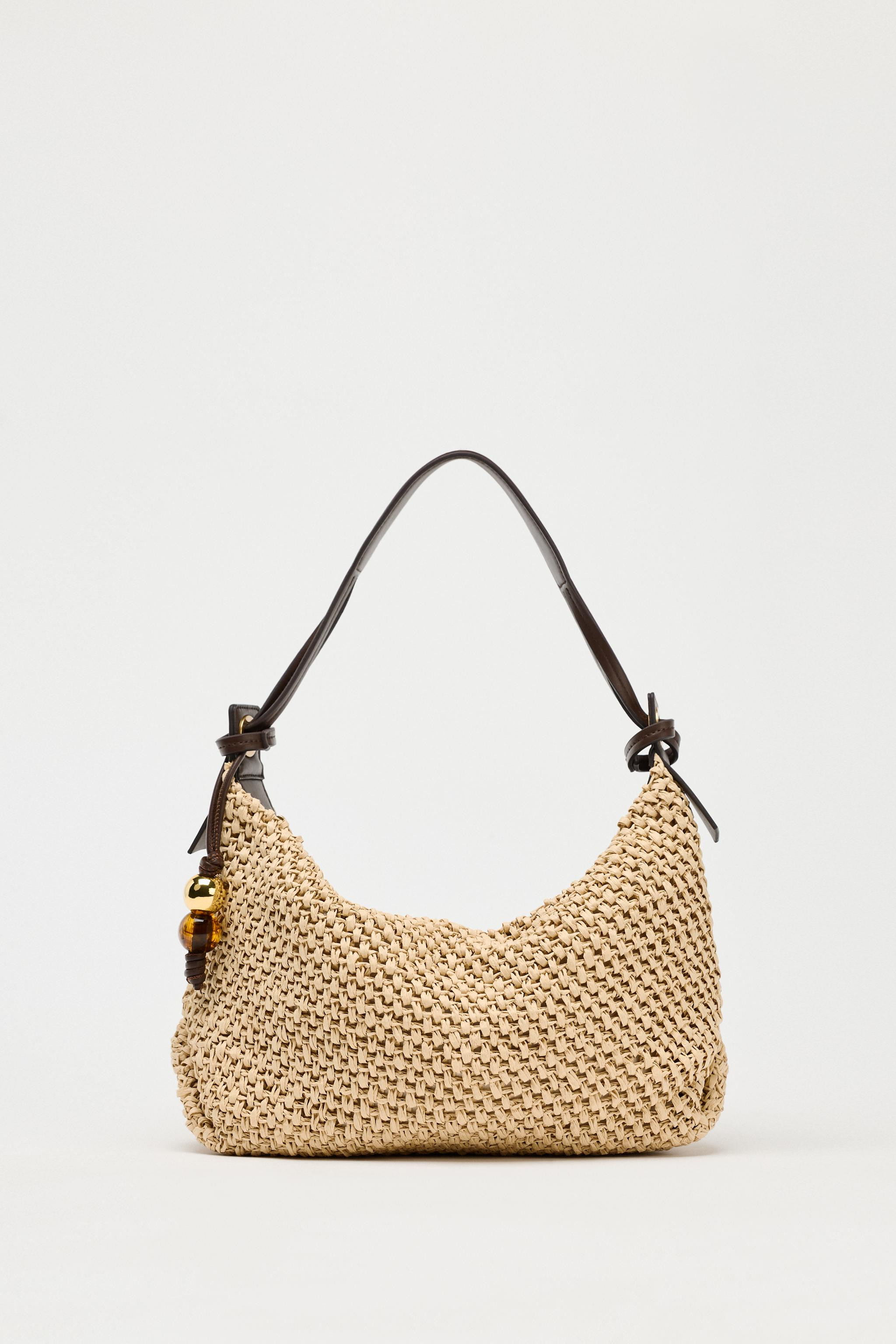 WOVEN SHOPPER BAG WITH CHARM | Zara Canada