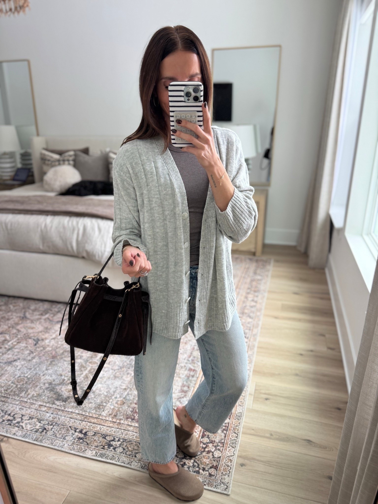 Todays outfit , I’m wearing xs in cardi - feels like cashmere 

#LTKOver40 #LTKSeasonal #LTKStyleTip