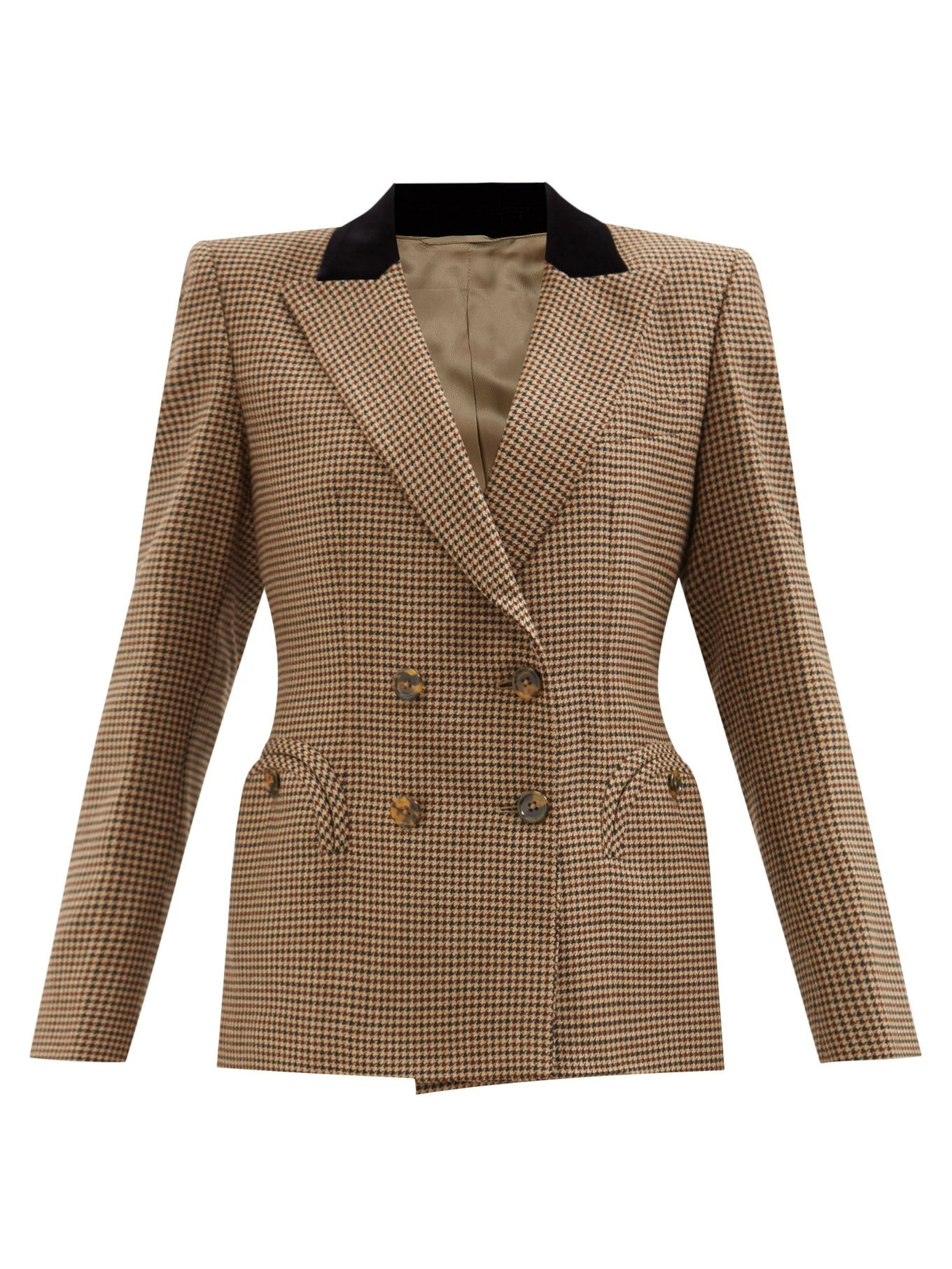 Joyette houndstooth double-breasted wool blazer | Matches (APAC)