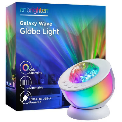 Enbrighten LED Galaxy Projector Night Light - RGB Aurora Wave Table Lamp | Target