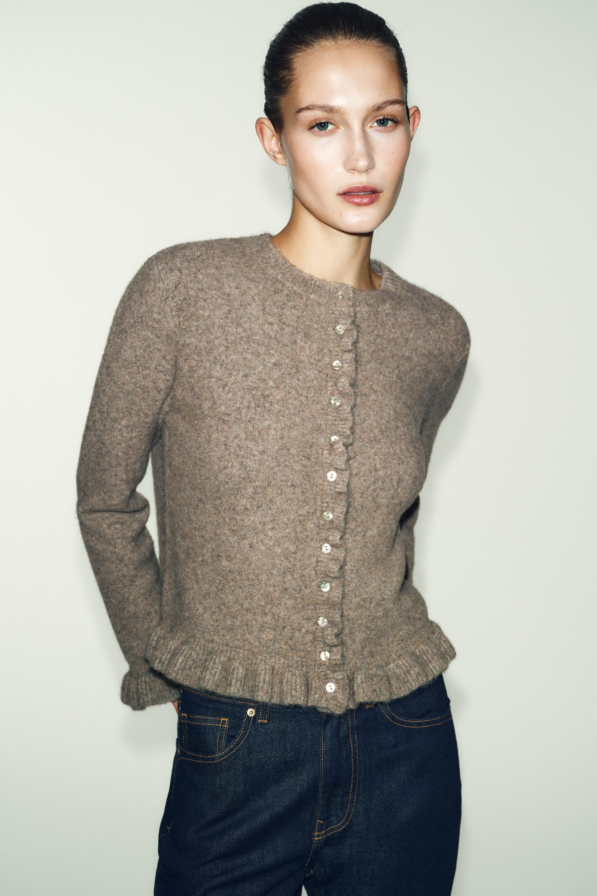 RUFFLED CARDIGAN | Zara US