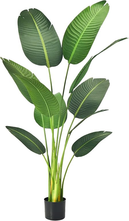 Aphighjoy Bird of Paradise Artificial Plants - Fake Travelers Palm Tree with 10 Pcs Flexiable Bra... | Amazon (US)