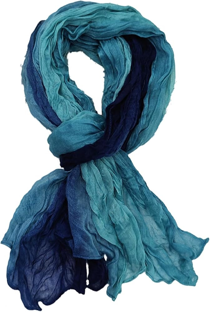 Scarf for Women Summer Lightweight Cotton Linen Scarves Soft Crinkle Beach Shawl Hijab Head Suncr... | Amazon (US)