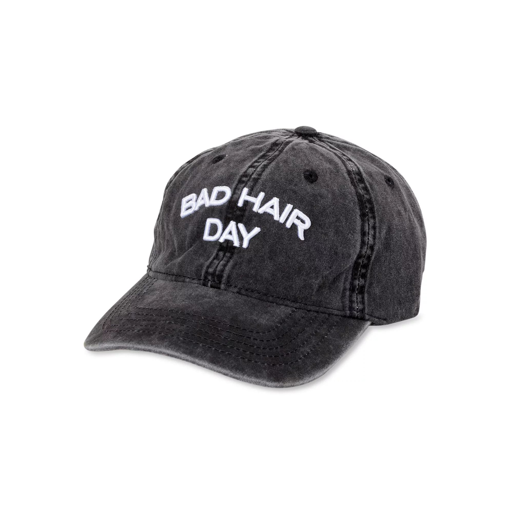 Time and Tru Women's Washed Cotton Twill Embroidered Bad Hair Day Baseball Hat | Walmart (US)