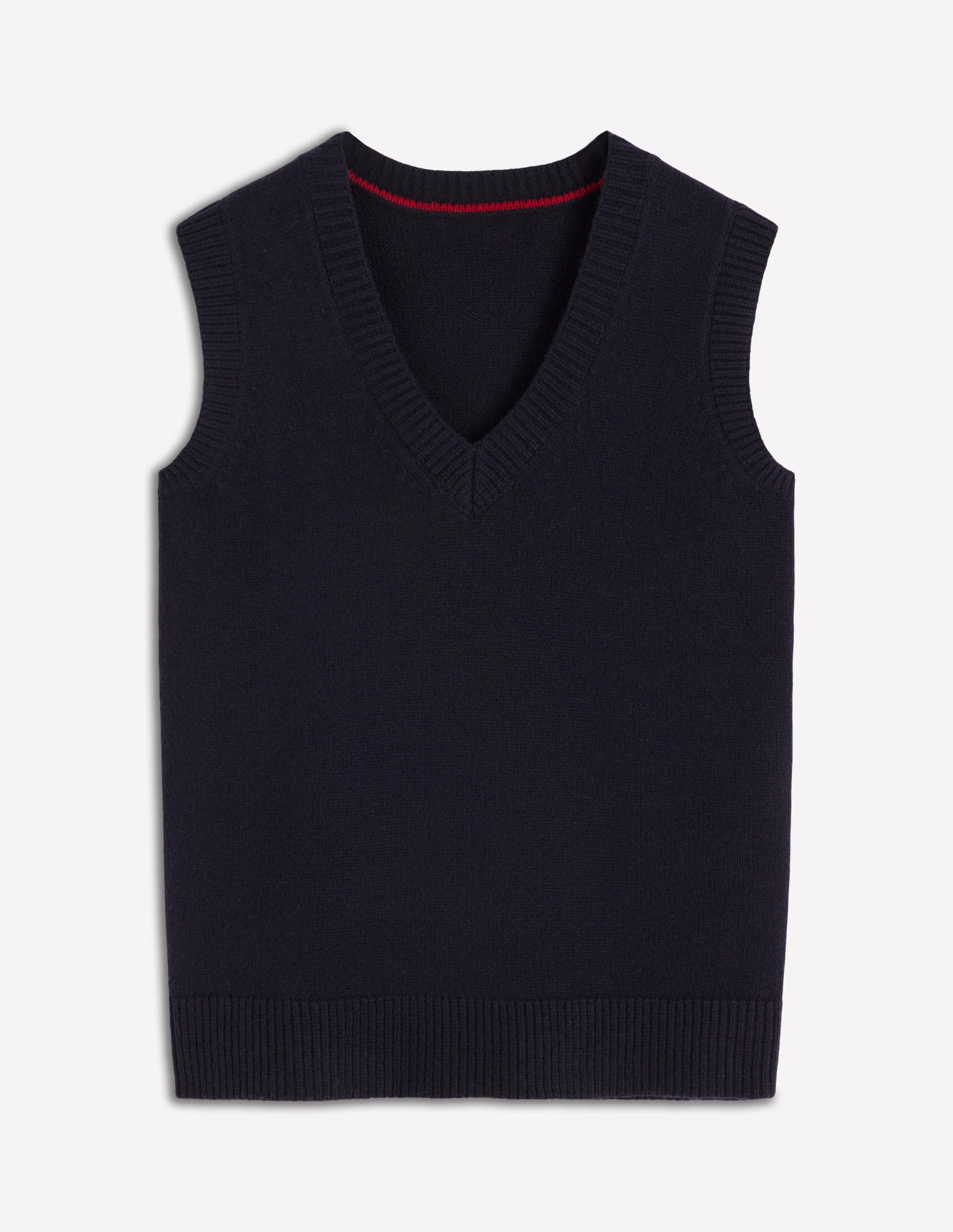 Marion Merino V-Neck Vest-Navy | Boden (US)